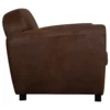 Canapé microfibre aspect cuir vieilli Owen
