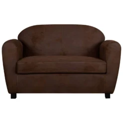 Canapé microfibre aspect cuir vieilli Owen