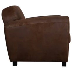 Canapé microfibre aspect cuir vieilli Owen
