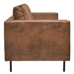 Canapé microfibre aspect cuir vieilli Pittsburgh