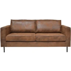 Canapé microfibre aspect cuir vieilli Pittsburgh