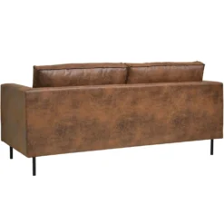 Canapé microfibre aspect cuir vieilli Pittsburgh