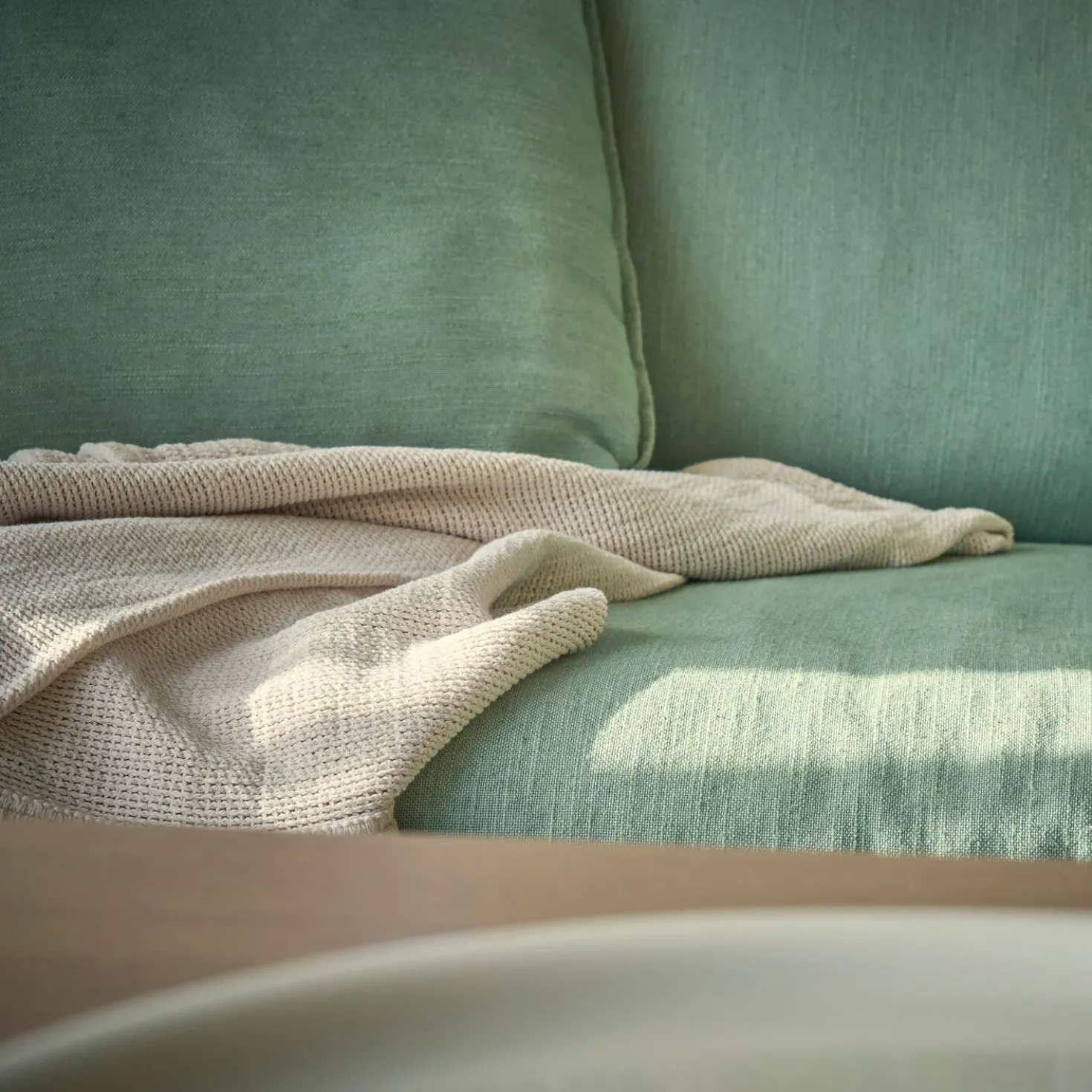 Canapé tissu effet lin Orphée