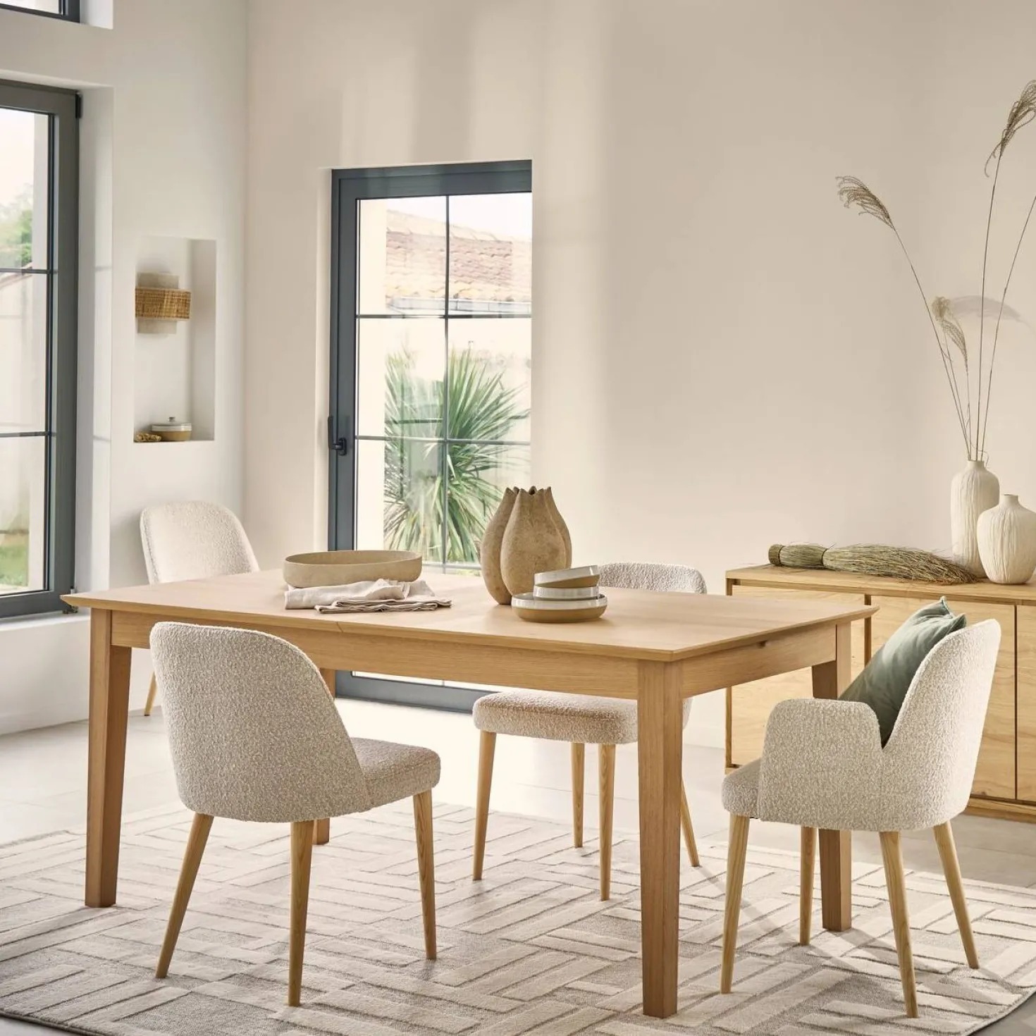 Centre de table céramique déco texturé 35 cm Sérafin