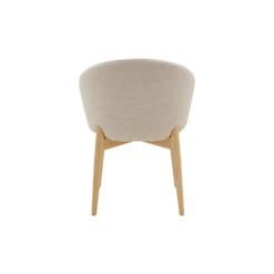 Chaise avec accoudoirs pieds bois Maud