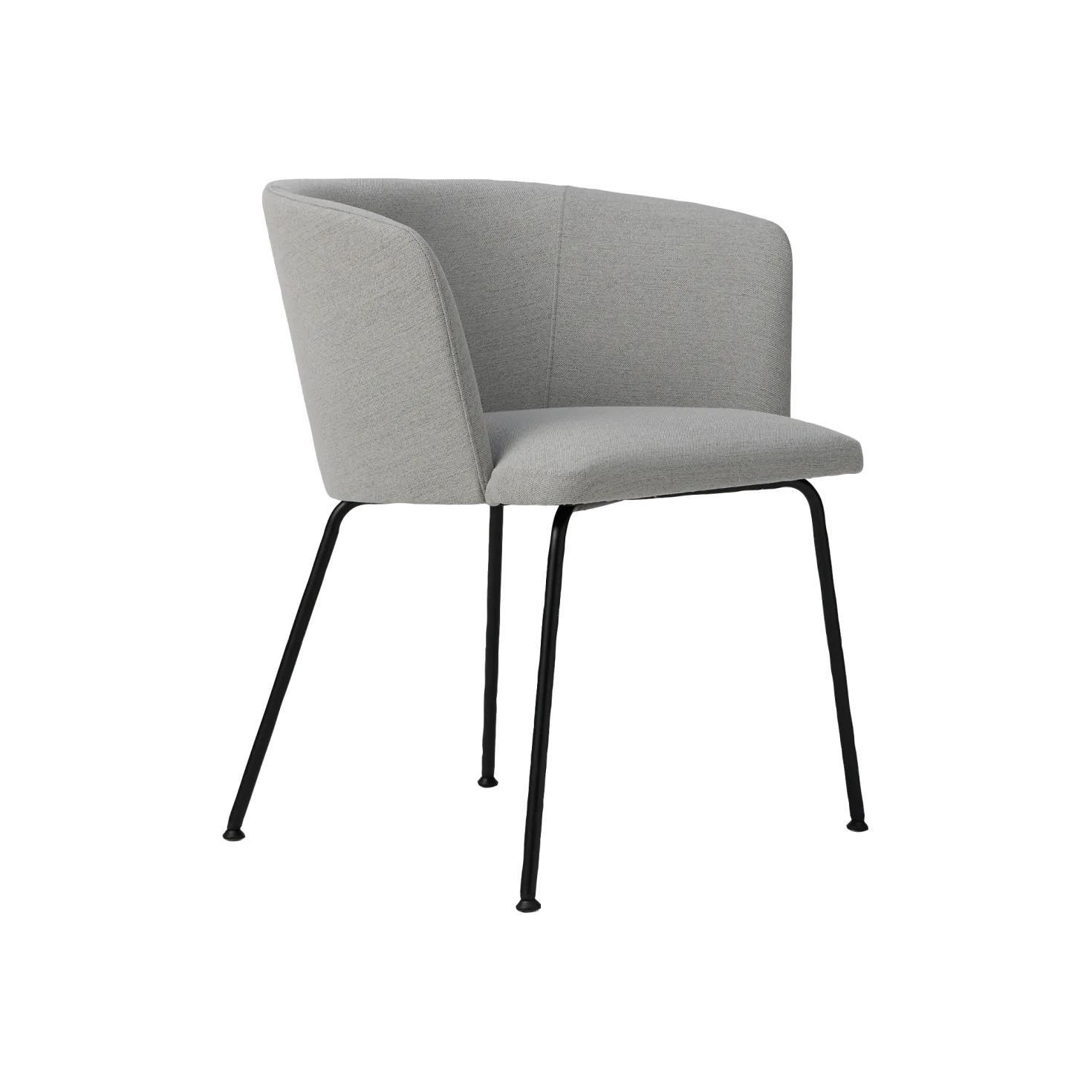 Chaise avec accoudoirs tissu pieds métal Marion
