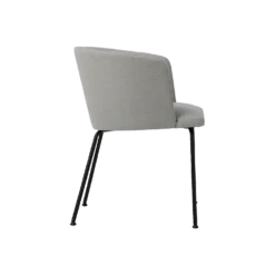 Chaise avec accoudoirs tissu pieds métal Marion