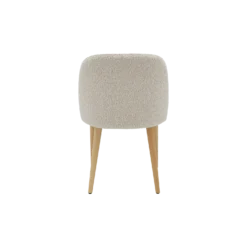 Chaise bouclette pieds bois Maxine