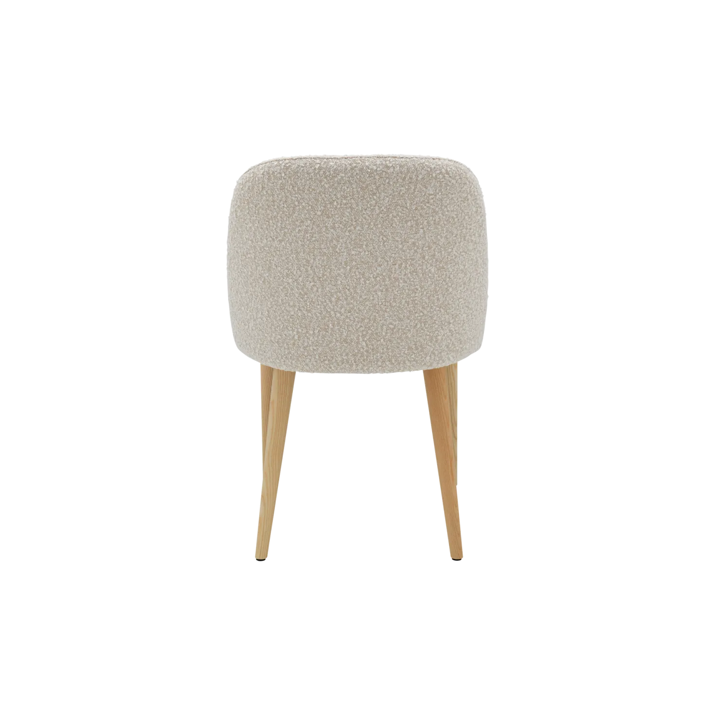 Chaise bouclette pieds bois Maxine