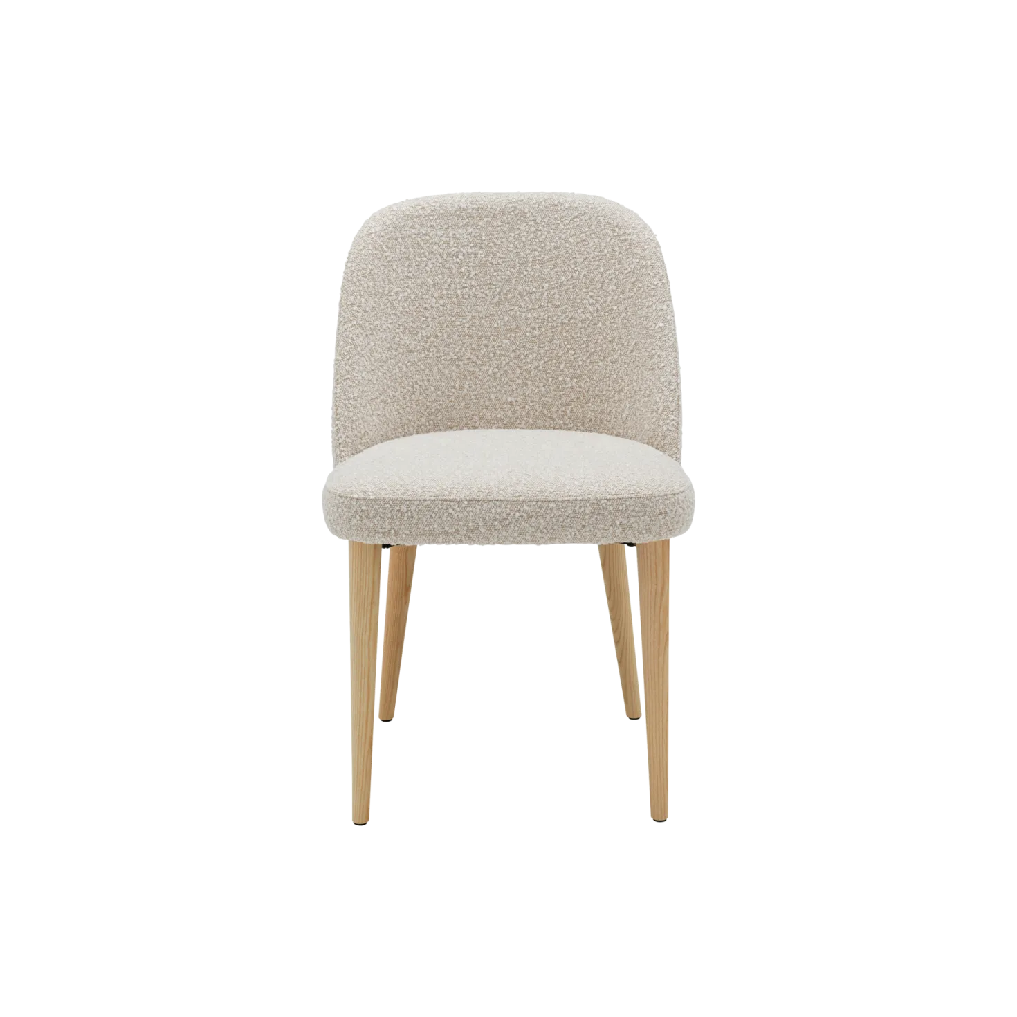 Chaise bouclette pieds bois Maxine