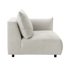 Chauffeuse avec accoudoir pour canapé modulable tissu Solal