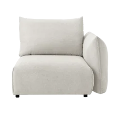 Chauffeuse avec accoudoir pour canapé modulable tissu Solal