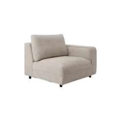 Chauffeuse avec accoudoir pour canapé modulable tissu Solenn