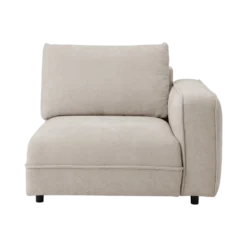 Chauffeuse avec accoudoir pour canapé modulable tissu Solenn