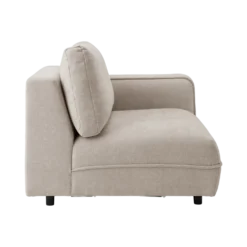 Chauffeuse avec accoudoir pour canapé modulable tissu Solenn