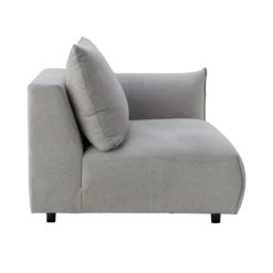 Chauffeuse avec accoudoir pour canapé modulable tissu Solal