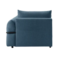 Chauffeuse avec accoudoir pour canapé modulable tissu Solal