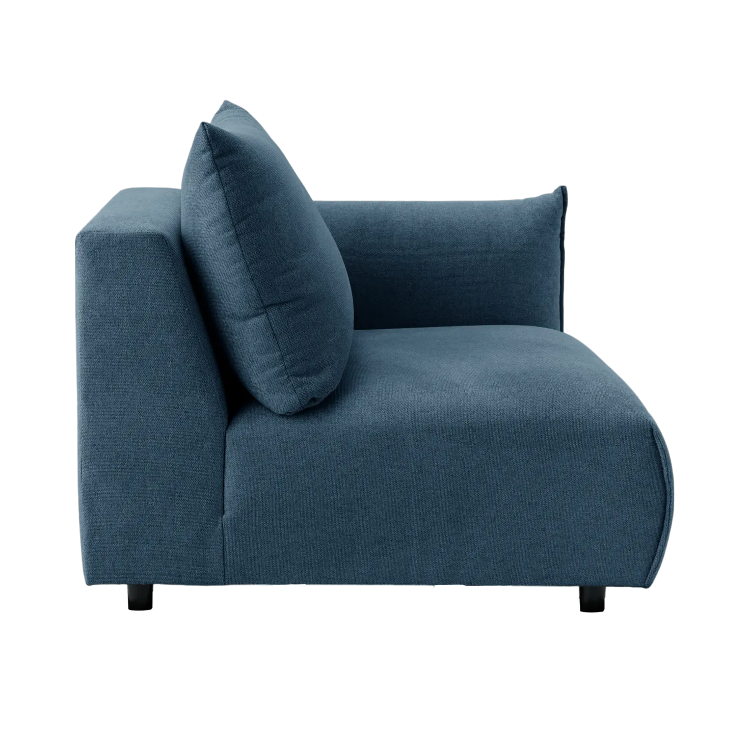 Chauffeuse avec accoudoir pour canapé modulable tissu Solal