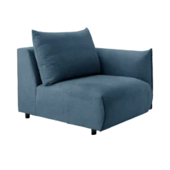 Chauffeuse avec accoudoir pour canapé modulable tissu Solal