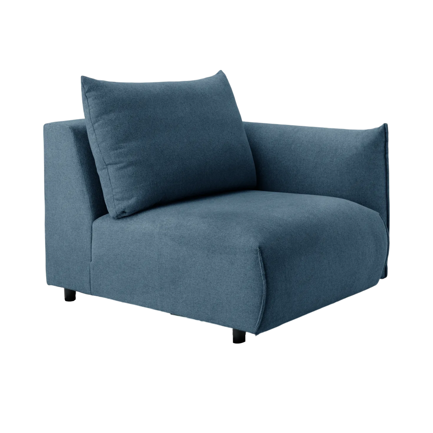 Chauffeuse avec accoudoir pour canapé modulable tissu Solal