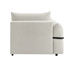 Chauffeuse avec accoudoir pour canapé modulable tissu Solal