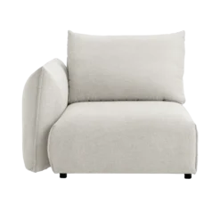Chauffeuse avec accoudoir pour canapé modulable tissu Solal