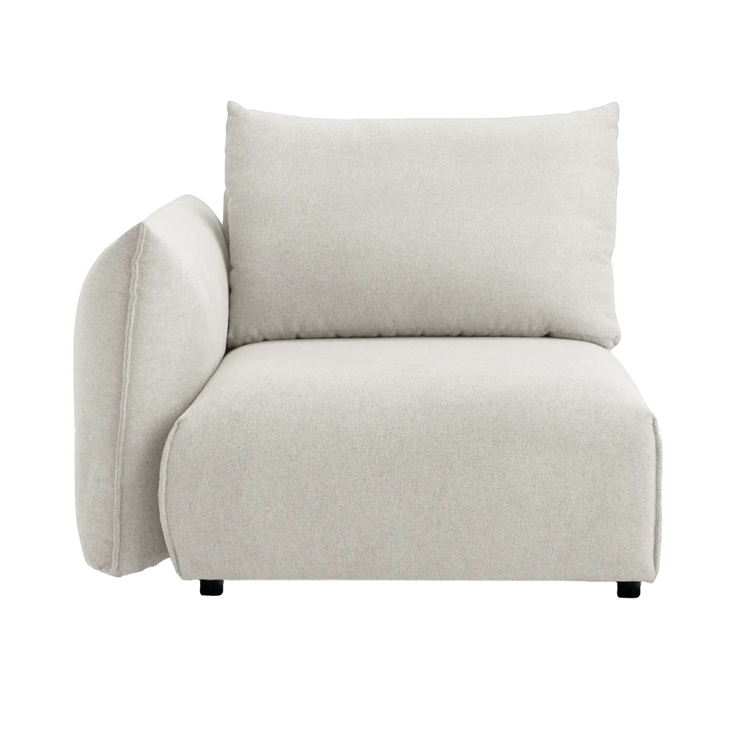 Chauffeuse avec accoudoir pour canapé modulable tissu Solal