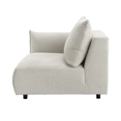 Chauffeuse avec accoudoir pour canapé modulable tissu Solal