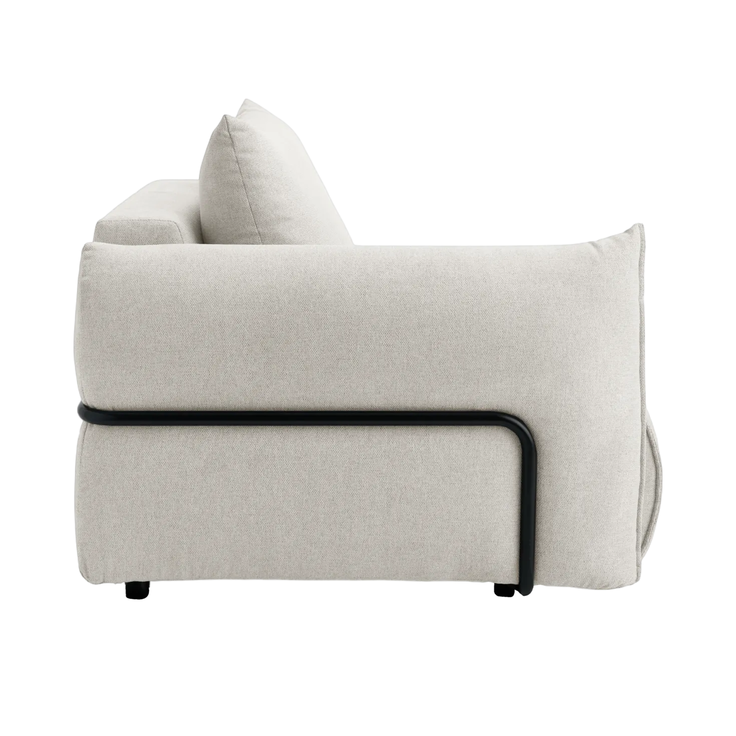 Chauffeuse avec accoudoir pour canapé modulable tissu Solal