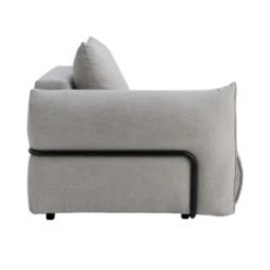 Chauffeuse avec accoudoir pour canapé modulable tissu Solal