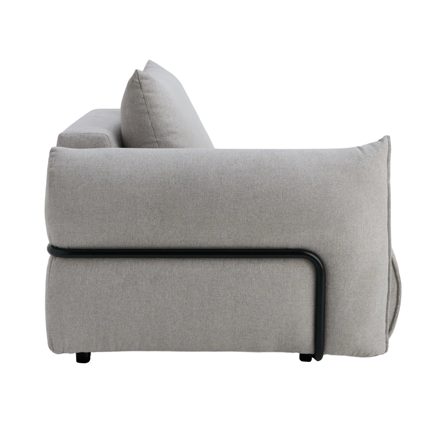 Chauffeuse avec accoudoir pour canapé modulable tissu Solal