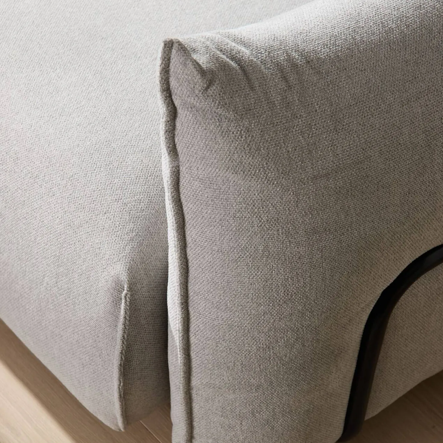 Chauffeuse avec accoudoir pour canapé modulable tissu Solal