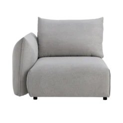 Chauffeuse avec accoudoir pour canapé modulable tissu Solal