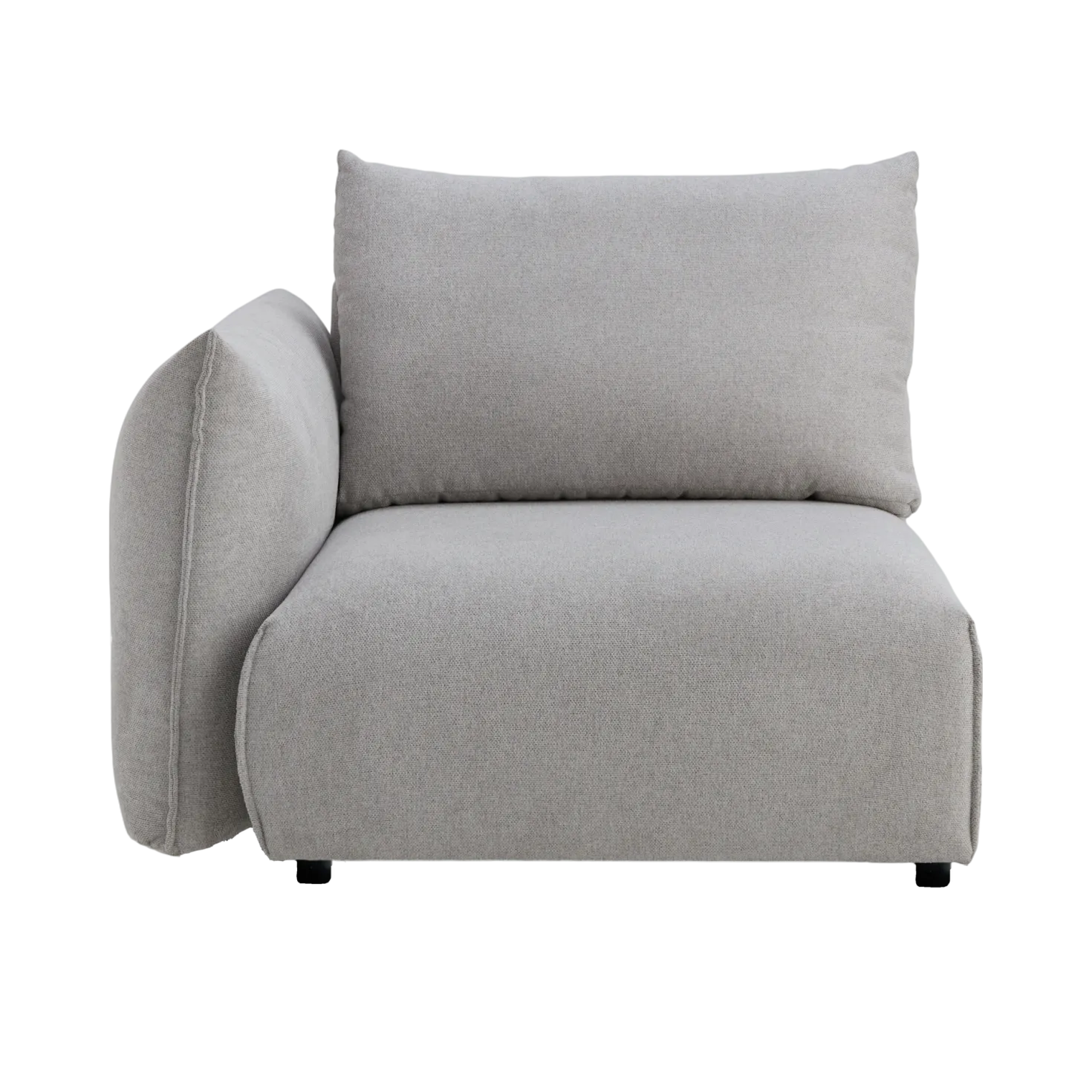 Chauffeuse avec accoudoir pour canapé modulable tissu Solal