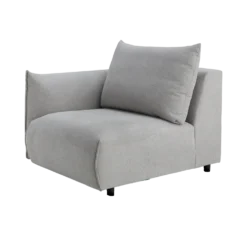 Chauffeuse avec accoudoir pour canapé modulable tissu Solal