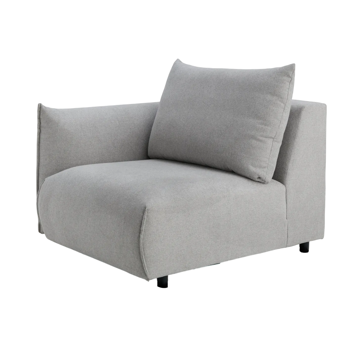 Chauffeuse avec accoudoir pour canapé modulable tissu Solal