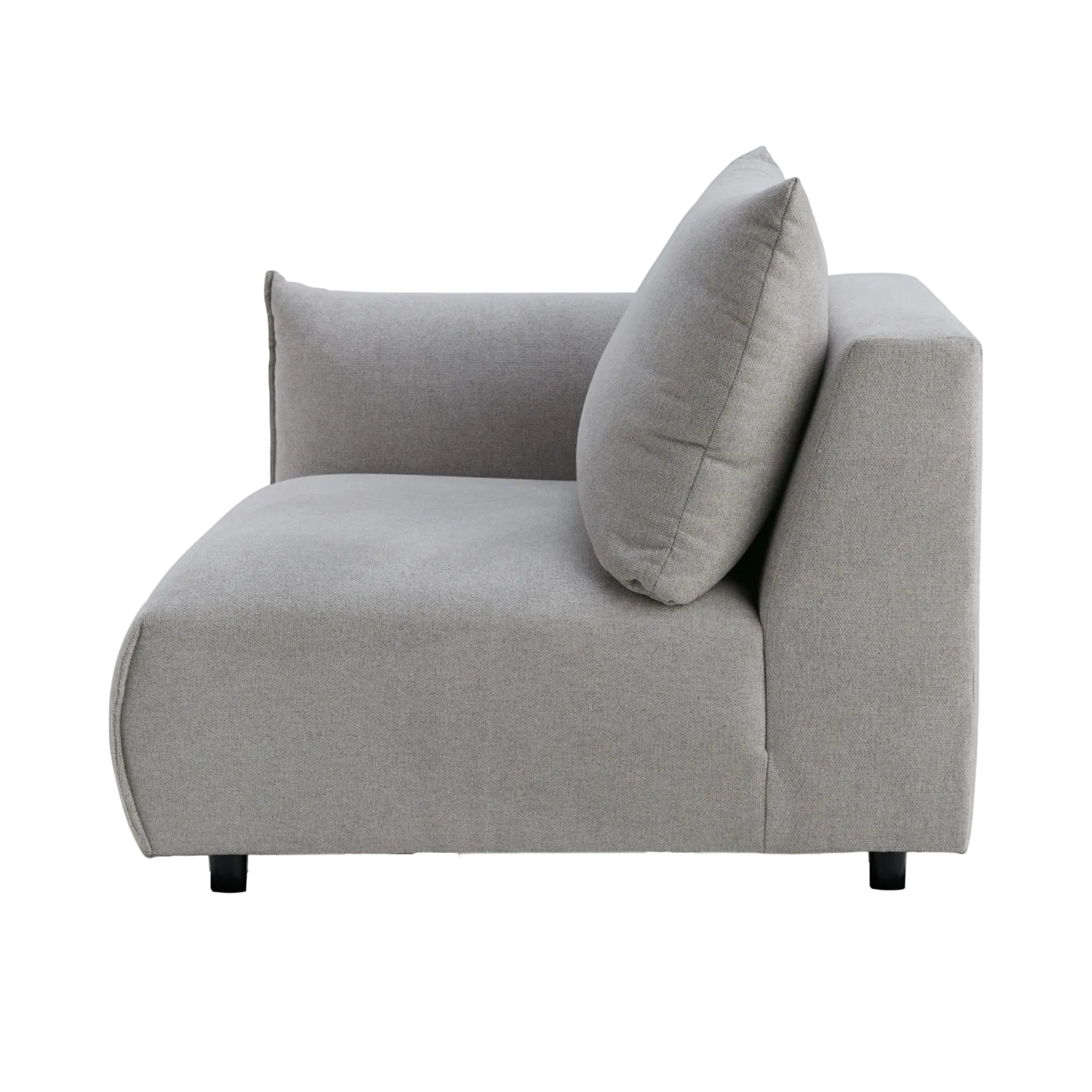 Chauffeuse avec accoudoir pour canapé modulable tissu Solal