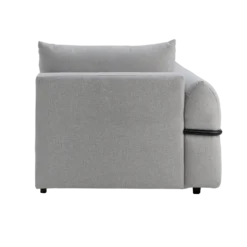 Chauffeuse avec accoudoir pour canapé modulable tissu Solal