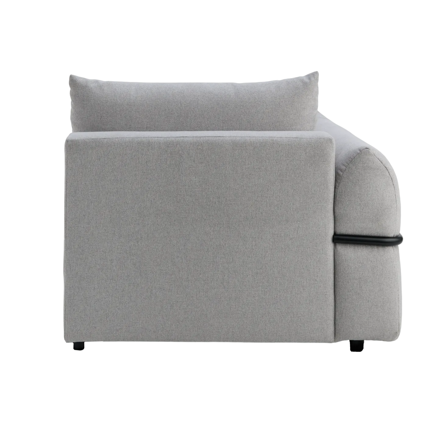 Chauffeuse avec accoudoir pour canapé modulable tissu Solal