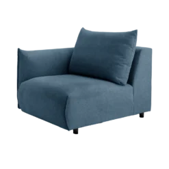 Chauffeuse avec accoudoir pour canapé modulable tissu Solal