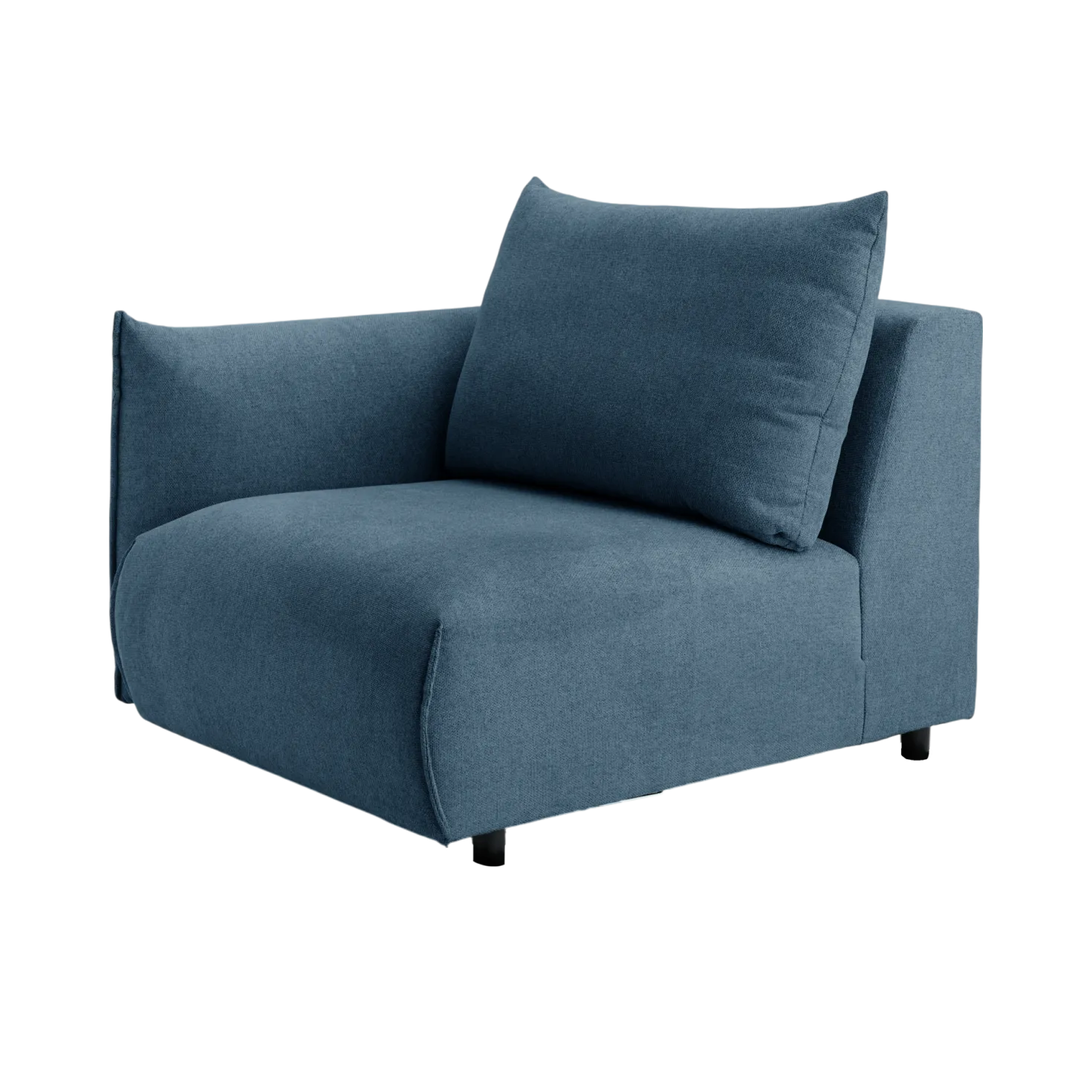 Chauffeuse avec accoudoir pour canapé modulable tissu Solal