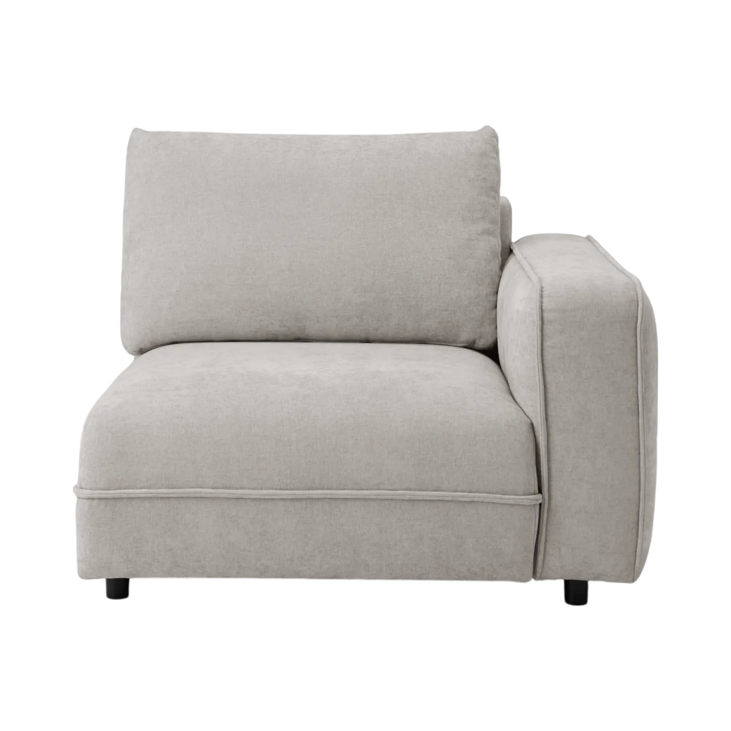 Chauffeuse avec accoudoir pour canapé modulable tissu Solenn