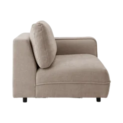 Chauffeuse avec accoudoir pour canapé modulable tissu Solenn
