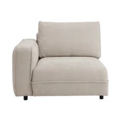 Chauffeuse avec accoudoir pour canapé modulable tissu Solenn