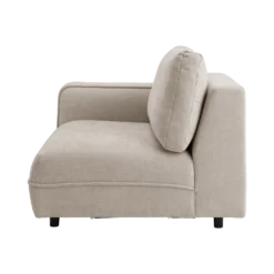 Chauffeuse avec accoudoir pour canapé modulable tissu Solenn