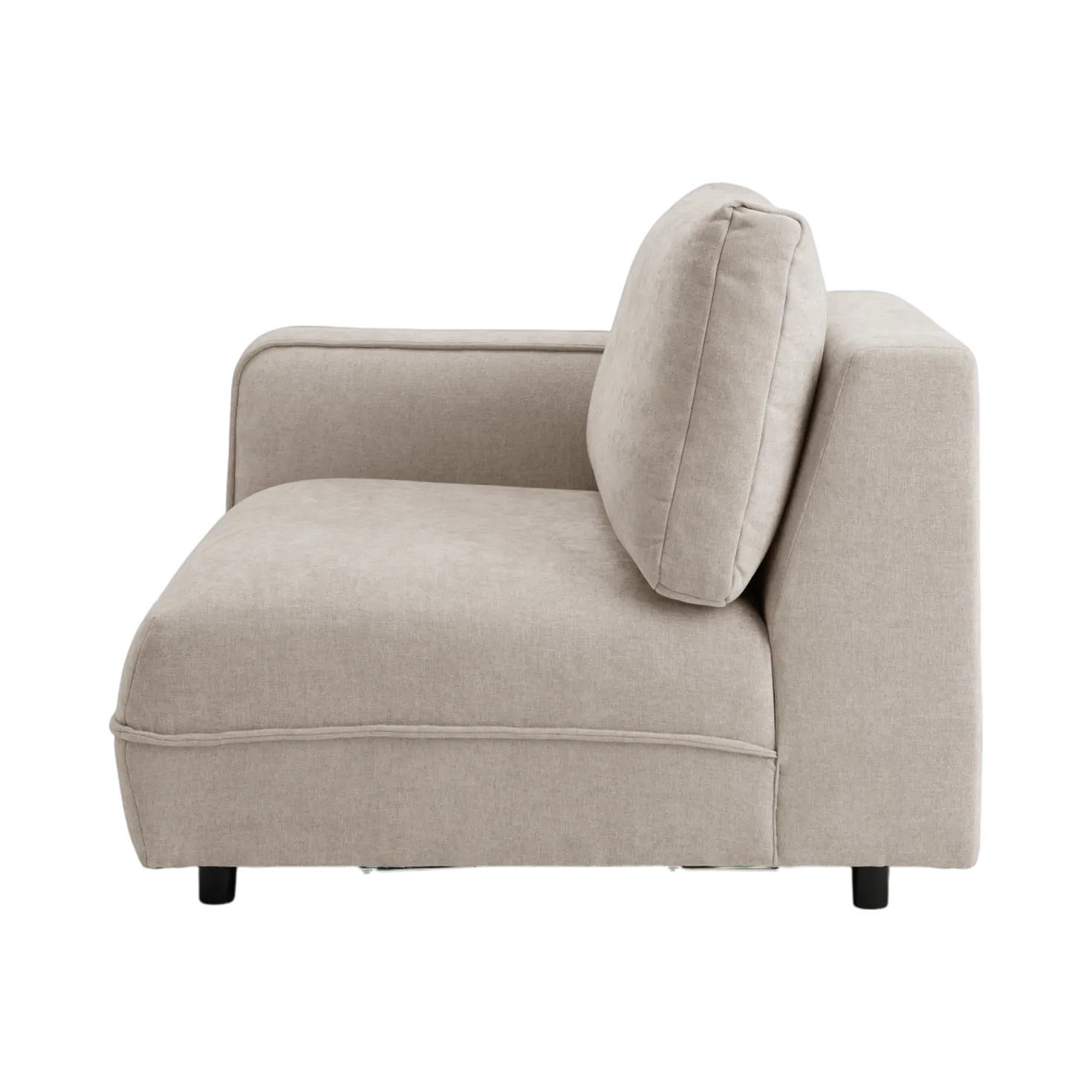 Chauffeuse avec accoudoir pour canapé modulable tissu Solenn