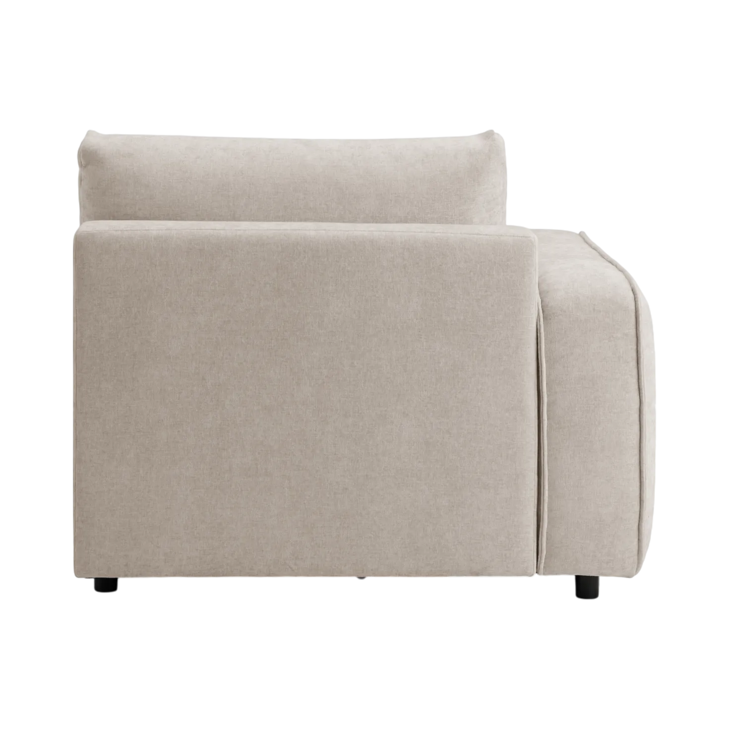 Chauffeuse avec accoudoir pour canapé modulable tissu Solenn