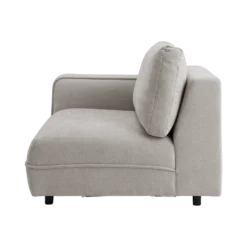 Chauffeuse avec accoudoir pour canapé modulable tissu Solenn