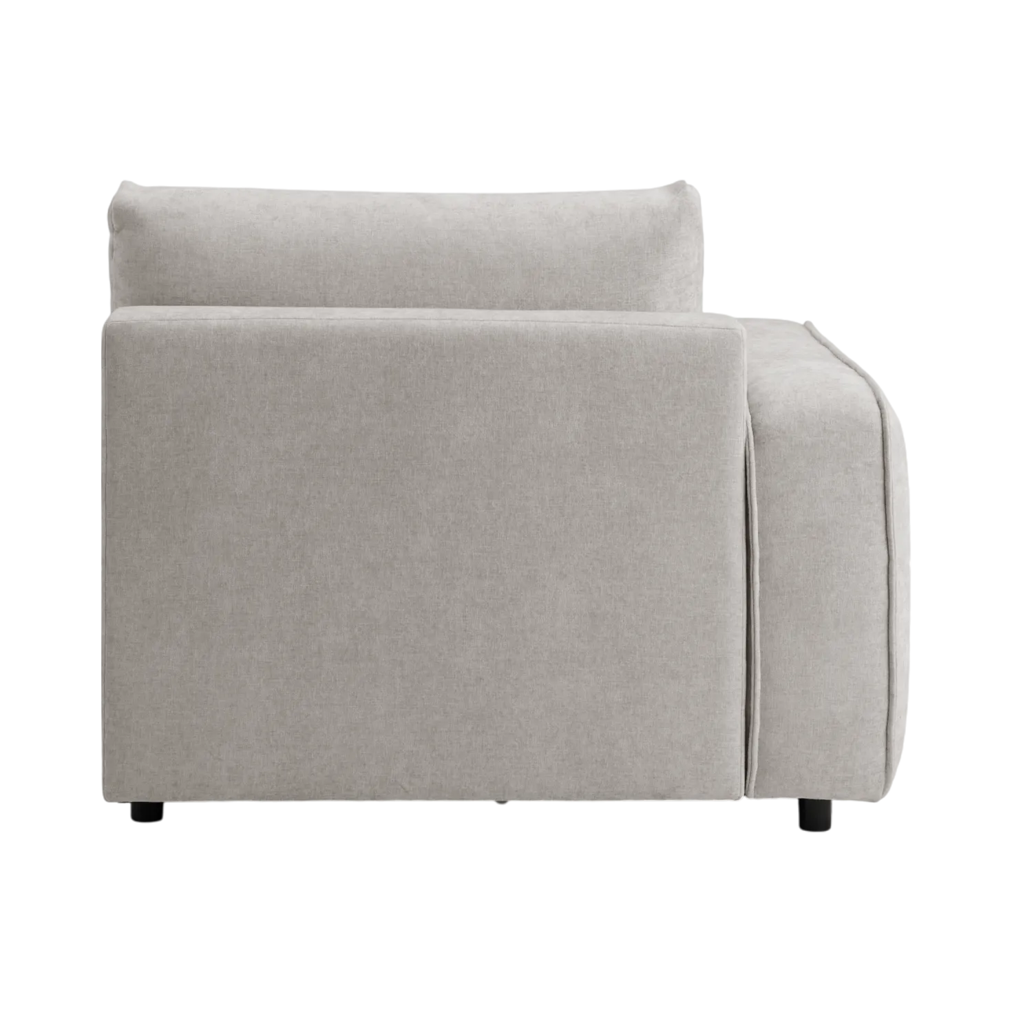 Chauffeuse avec accoudoir pour canapé modulable tissu Solenn