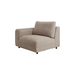 Chauffeuse avec accoudoir pour canapé modulable tissu Solenn